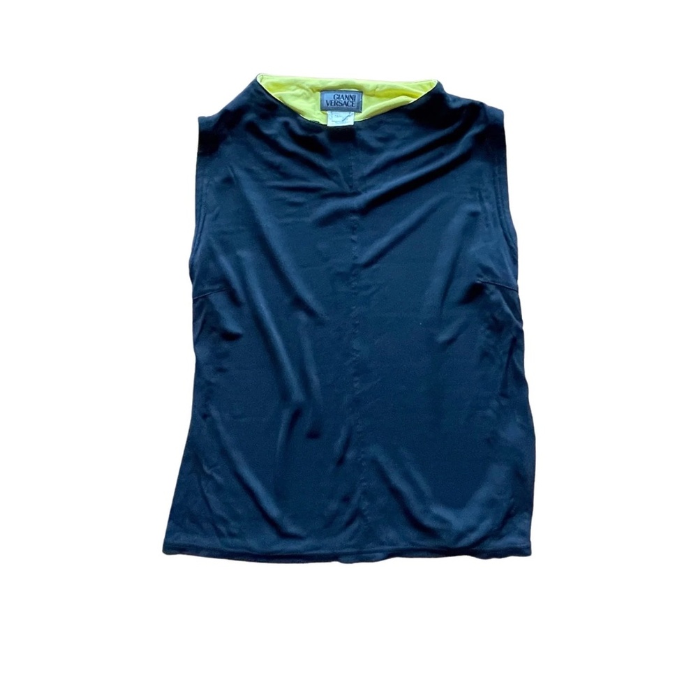 Vintage Gianni Versace Scoop Neck Sleeveless Blouse | SMALL